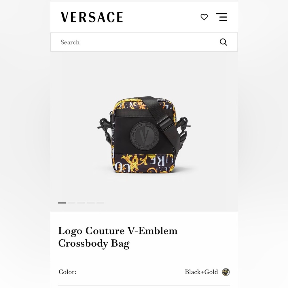 Versace Jeans Couture Barocco-print messenger bag. Unisex. NWT - Picture 3 of 10